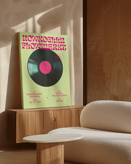 After Hover: Flowmarkt Nowkoelln in grün mit Vinyl Schallplatte