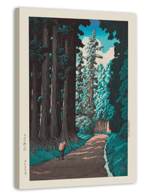 Kawase Hasui - Straße nach Nikko im Wald