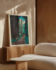 After Hover: Kawase Hasui - Straße nach Nikko im Wald