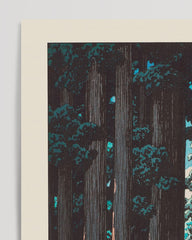 After Hover: Kawase Hasui - Straße nach Nikko im Wald