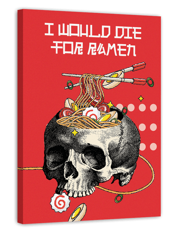 Ramen Nudeln im Totenkopf "I would die for Ramen"