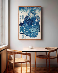 After Hover: Utagawa Kuniyoshi - Ogiya Uchi Hanaogi in Blau