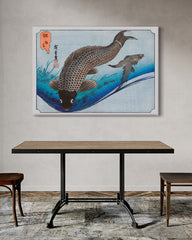 After Hover: Utagawa Kuniyoshi - Drei Karpfenfische im Wasser