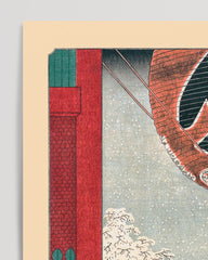 After Hover: Utagawa Kuniyoshi - Kinryuzan Tempel bei Asakusa - 100 berühmte Ansichten von Edo