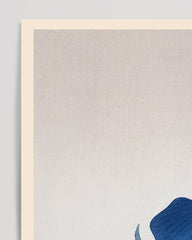 After Hover: Ohara Koson - Blaue Iris Blumen auf der Wiese