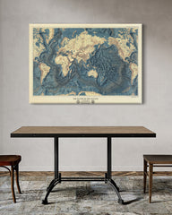 After Hover: Wissenschftliche Karte "Boden der Ozeane"