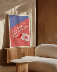 After Hover: Sonnencréme Sommermotiv "Don't forget your sunscreen"