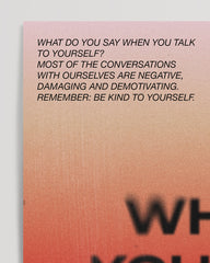 After Hover: What you say - Be kind to your mind