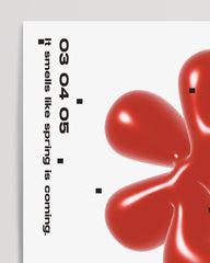 After Hover: Drehende Formen in Rot mit japanischen Schriftzeichen