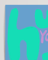 After Hover: Hugging you is all I need in Blau