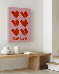 After Hover: Mehr Liebe - Herzen auf rosa Hintergrund