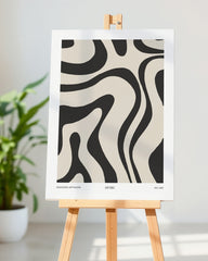 After Hover: Modern Swirl in Schwarz-Weiß