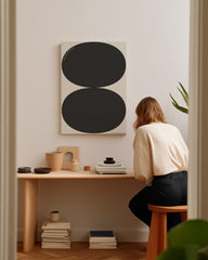 After Hover: Abstrakte Formen in Schwarz - Bauhaus inspiriert