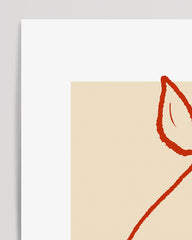 After Hover: Kirsche im Line Art Stil