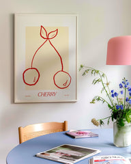 After Hover: Kirsche im Line Art Stil