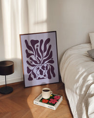 After Hover: Boho Blumen Muster in Violett