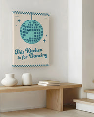After Hover: This Kitchen is for Dancing - in Blau