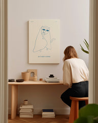 After Hover: Katze mit Decke "But first Coffee"