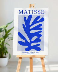 After Hover: Blaue Koralle mit weißem Rand - Matisse inspiriert