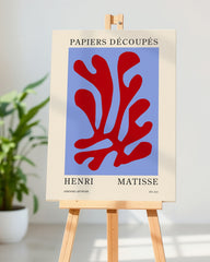 After Hover: Abstraktes Blatt in Rot - nach Henri Matisse