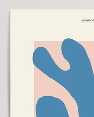 After Hover: Abstraktes Blatt in Petrol - Matisse inspiriert