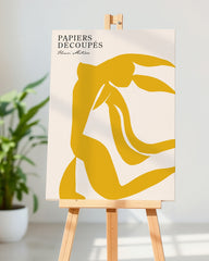 After Hover: Tanzende Frau in Gelb - Matisse modern interpretiert