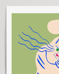 After Hover: Cats are friends - Katze blau gestreift