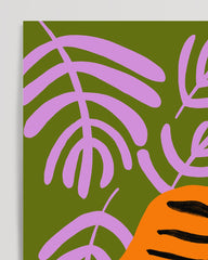 After Hover: Abstrakter Dschungel: Tiger im Blätterwald