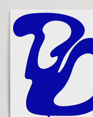 After Hover: Ok, bye! Blaue Kaligrafie