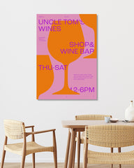 After Hover: Weinglas in Orange - Uncle Tom's Wines Shop & Bar