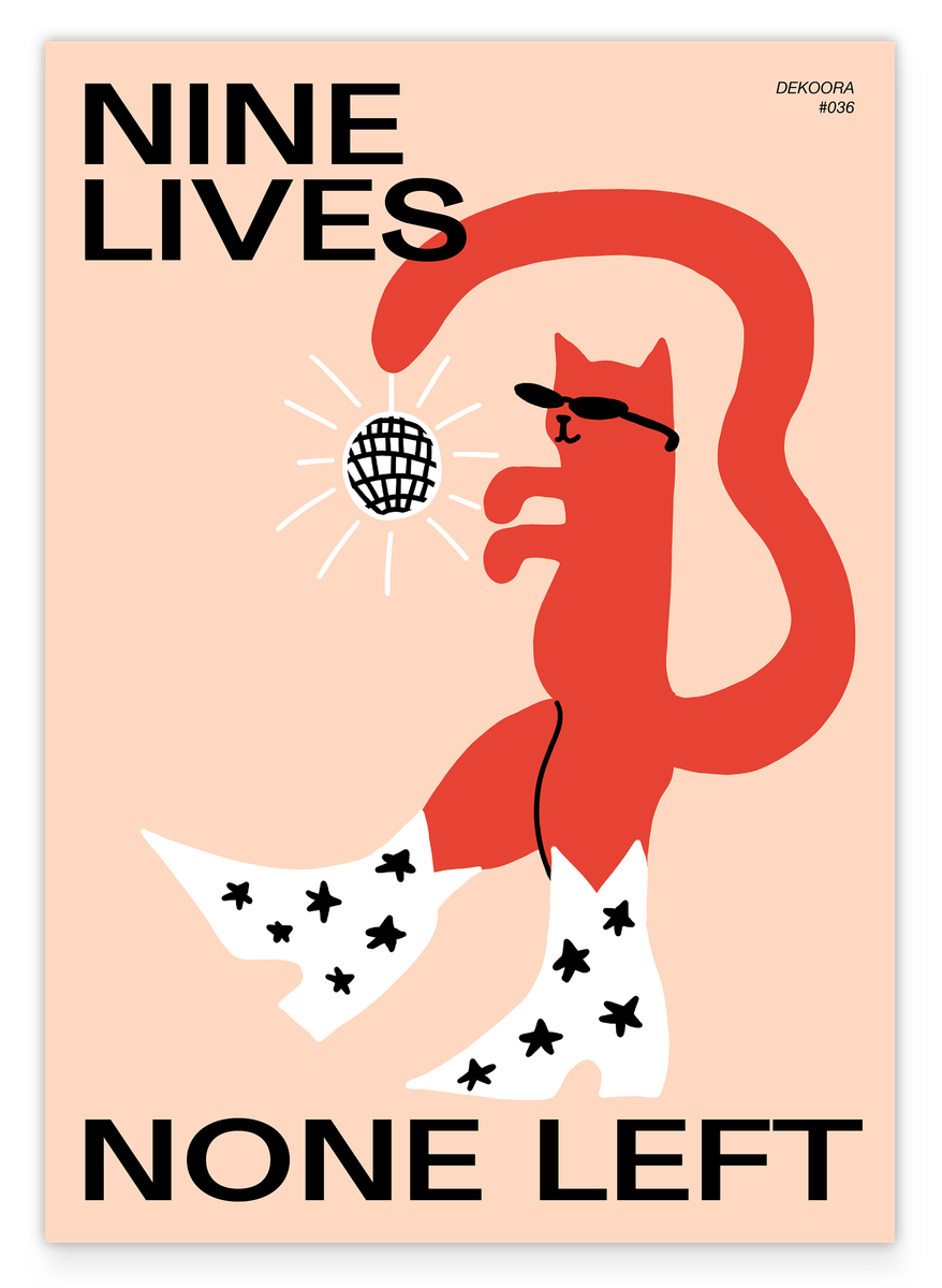 Product image for Disco Katze "Nine Lives, none left"