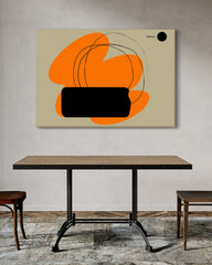 After Hover: Retro Revival - Abstrakte Muster in Schwarz-Orange