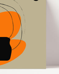 After Hover: Retro Revival - Abstrakte Muster in Schwarz-Orange