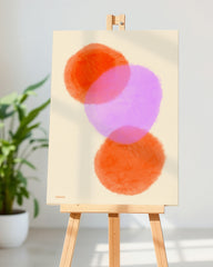 After Hover: Aquarell Art in Pink-Orange No. 2 - Drei Kreise