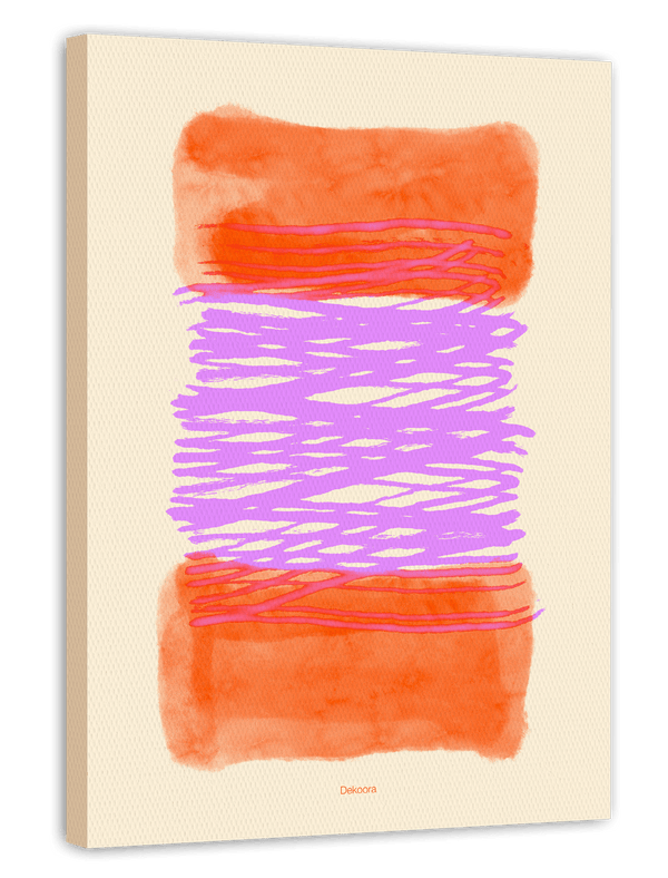 Aquarell Art in Pink-Orange No. 4 - Pinselstriche