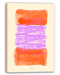 Aquarell Art in Pink-Orange No. 4 - Pinselstriche