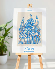 After Hover: Kölner Dom Kunstdruck - Moderne Illustration