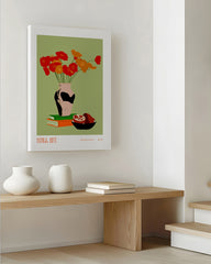 After Hover: Mohnblumen in der Vase - Modernes Stillleben