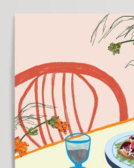 After Hover: Tapas Liebe - Esszimmer Tisch mit Boho Vibes