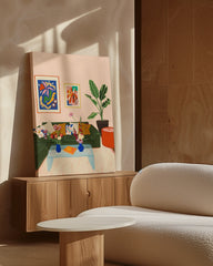 After Hover: Buntes Wohnzimmer im modernen Stil