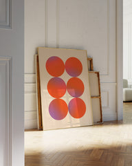 After Hover: Abstrakte Kreise mit Farbverlauf in Rot-Violett