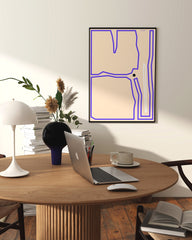 After Hover: Labyrinth - Abstrakte Illustration mit blauen Linien