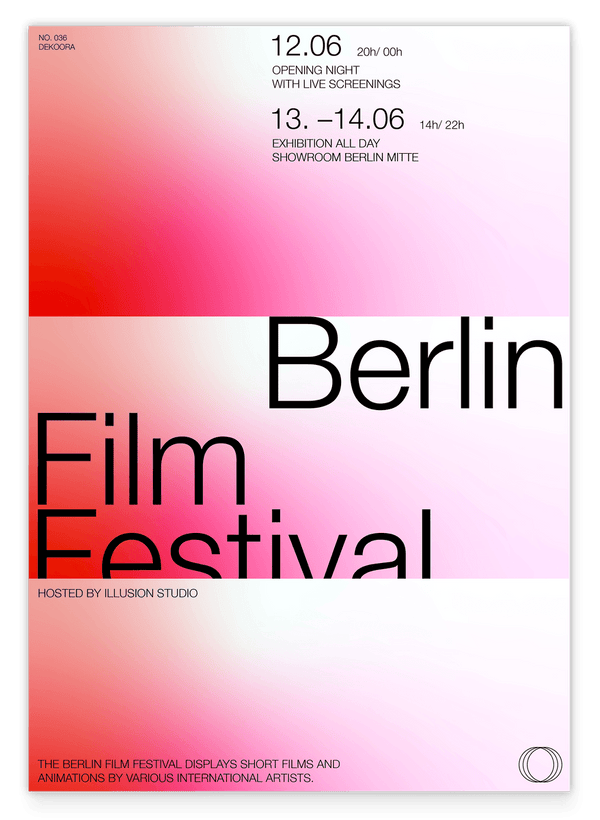 Berlin Film Festival - Exhibition Invitation in Pink