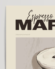 After Hover: Espresso Martini - Cocktail Zeichnung mit Rezept