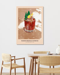 After Hover: Negroni Originale di Firenze - Moderne Cocktail Illustration