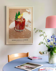After Hover: Negroni Originale di Firenze - Moderne Cocktail Illustration
