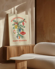 After Hover: Scandi Baumschmuck "Merry Christmas, Happy holidays"