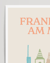 After Hover: Frankfurt am Main - Souvenir Illustration mit Skyline