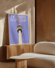 After Hover: Stuttgart TV Tower: Abstrakte Illustration des Fernsehturms