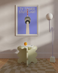 After Hover: Stuttgart TV Tower: Abstrakte Illustration des Fernsehturms